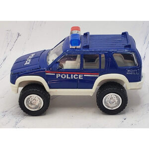 Soma 2001 Mighty Wheels Police SUV Blue Toy Truck Metal DieCast